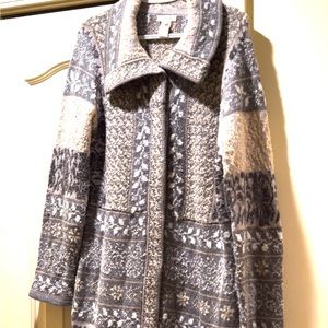 Sundance sweater coat, grey, cream